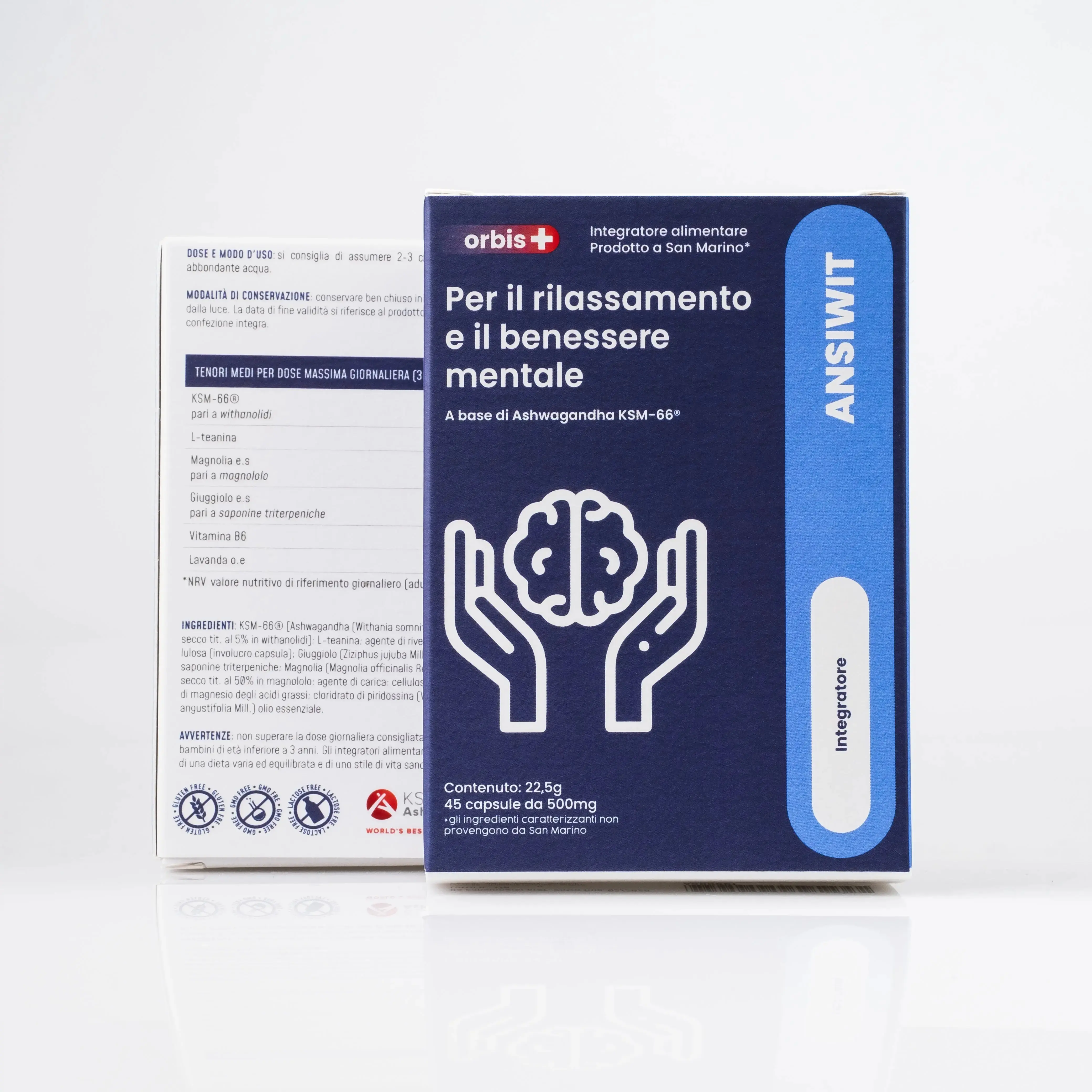 ANSIWIT – Ashwagandha KSM66®, Magnolia, Giuggiolo (45 Capsule) -"L'ashwagandha KSM-66 clinicamente testata per ridurre il cortisolo." - Image 4